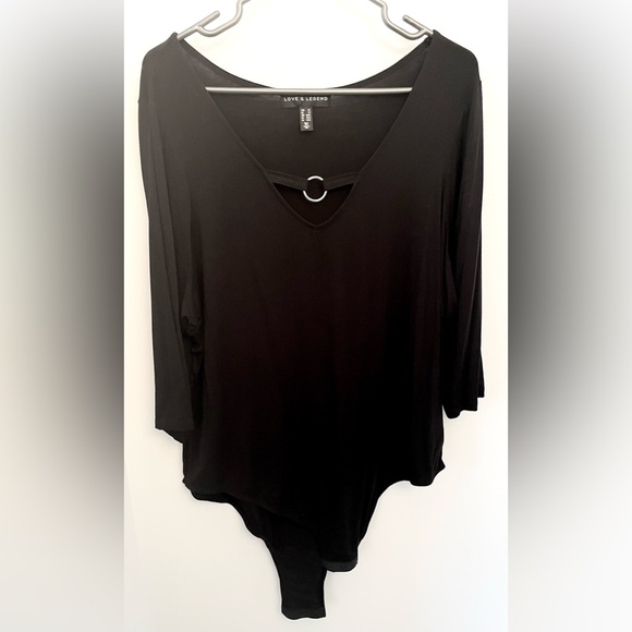 NWOT 2X Penningtons Black Bodysuit - Picture 2 of 7